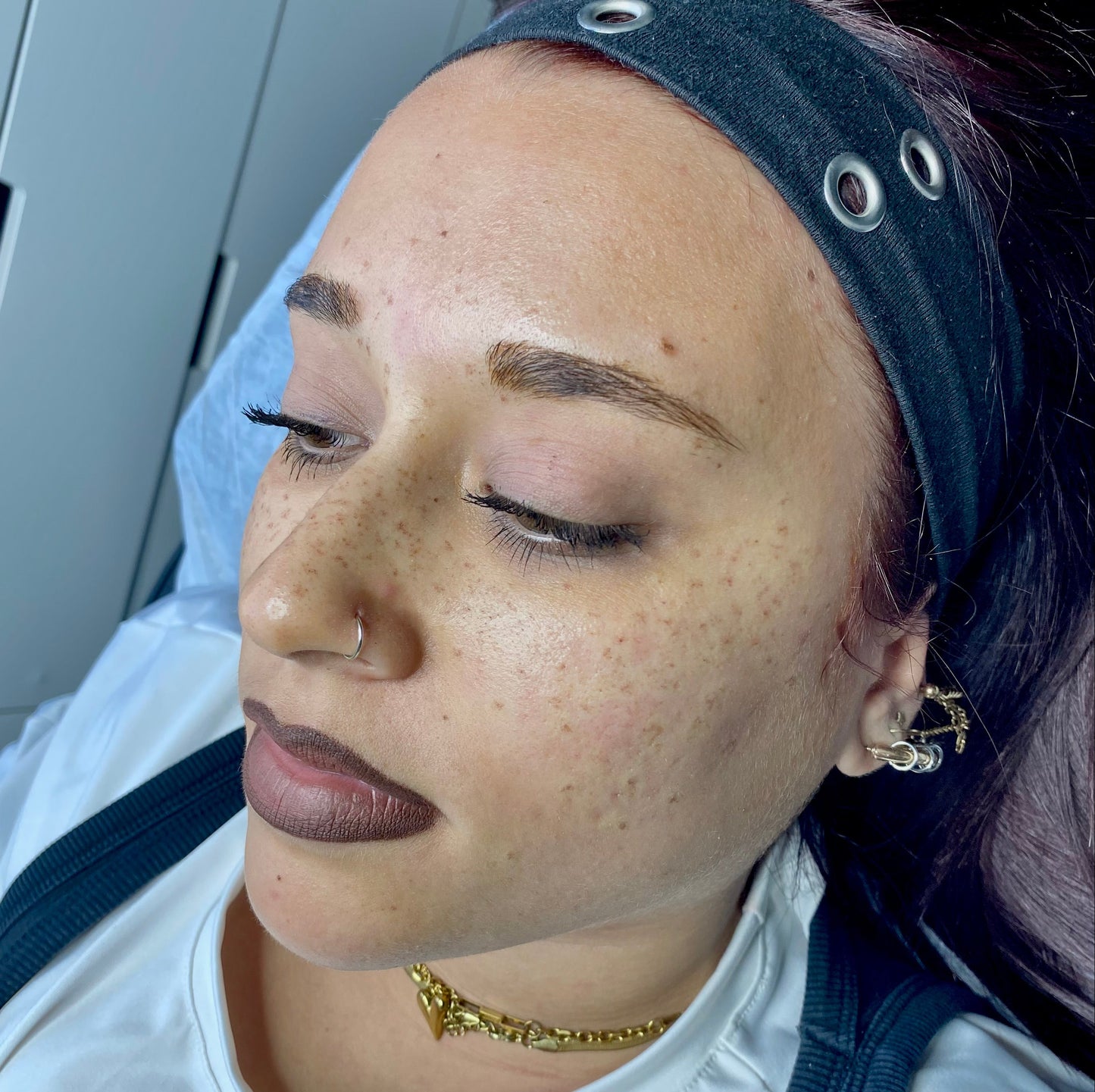 faux freckles tattoo